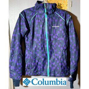 Columbia Omni-Heat Ski Jacket Purple Geometric Winter Coat Women S